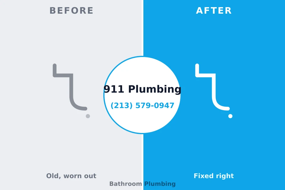 Before and after: plumbing company Montoursville, PA